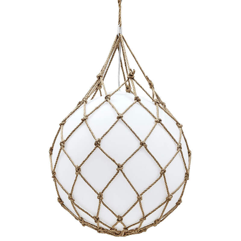 Подвесной светильник Ball in Net Pendant Белый Бежевый Подвесной светильник Ball in Net Pendant Белый Бежевый в Брянске | Loft Concept