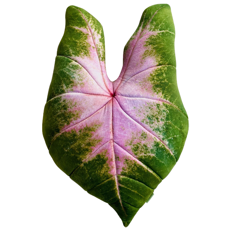 Декоративная подушка Botanical Cushion Caladium Bicolor Зеленый Розовый Декоративная подушка Botanical Cushion Caladium Bicolor Зеленый Розовый в Брянске | Loft Concept