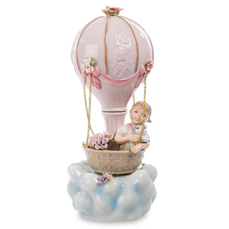 Статуэтка фарфоровая музыкальная Девочка на воздушном шаре Charming Statuette Белый Розовый Серо-голубой Бежевый Статуэтка фарфоровая музыкальная Девочка на воздушном шаре Charming Statuette Белый Розовый Серо-голубой Бежевый в Брянске | Loft Concept