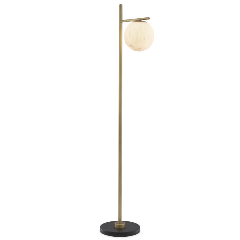 Торшер Eichholtz Floor Lamp Faloria Белый Латунь Античная полированная Черный Мрамор Nero Торшер Eichholtz Floor Lamp Faloria Белый Латунь Античная полированная Черный Мрамор Nero в Брянске | Loft Concept