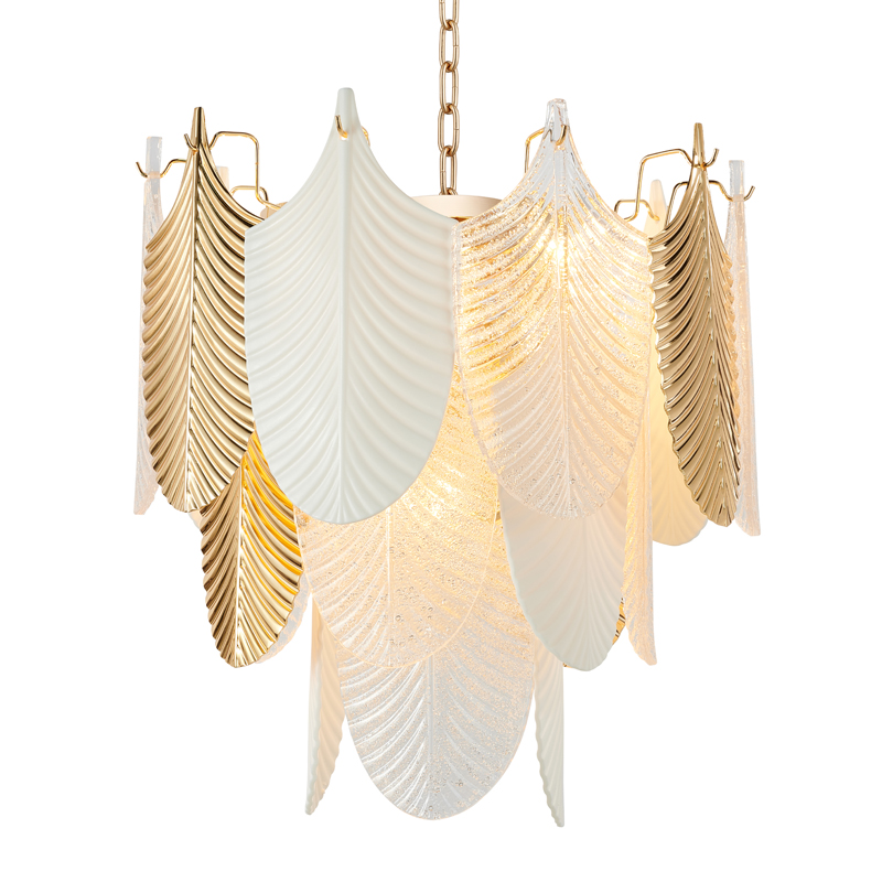 Люстра Abelia Chandelier 48 Золотой Белый Прозрачный Люстра Abelia Chandelier 48 Золотой Белый Прозрачный в Брянске | Loft Concept