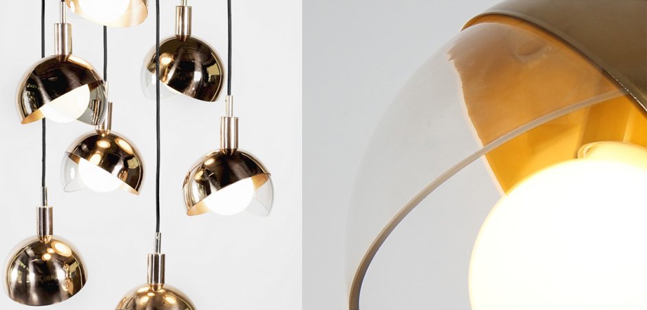 Подвесной светильник Half Closed Balls Подвесной светильник Half Closed Balls - Loft-Concept в Брянске