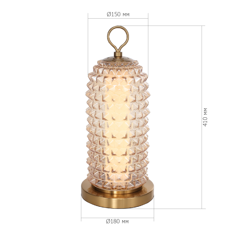 Настольная лампа с факутрным стеклянным плафоном Sonora в Брянске