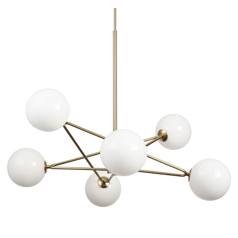 Люстра Chandelier Constellation Orbs White Латунь Белый Люстра Chandelier Constellation Orbs White Латунь Белый в Брянске | Loft Concept
