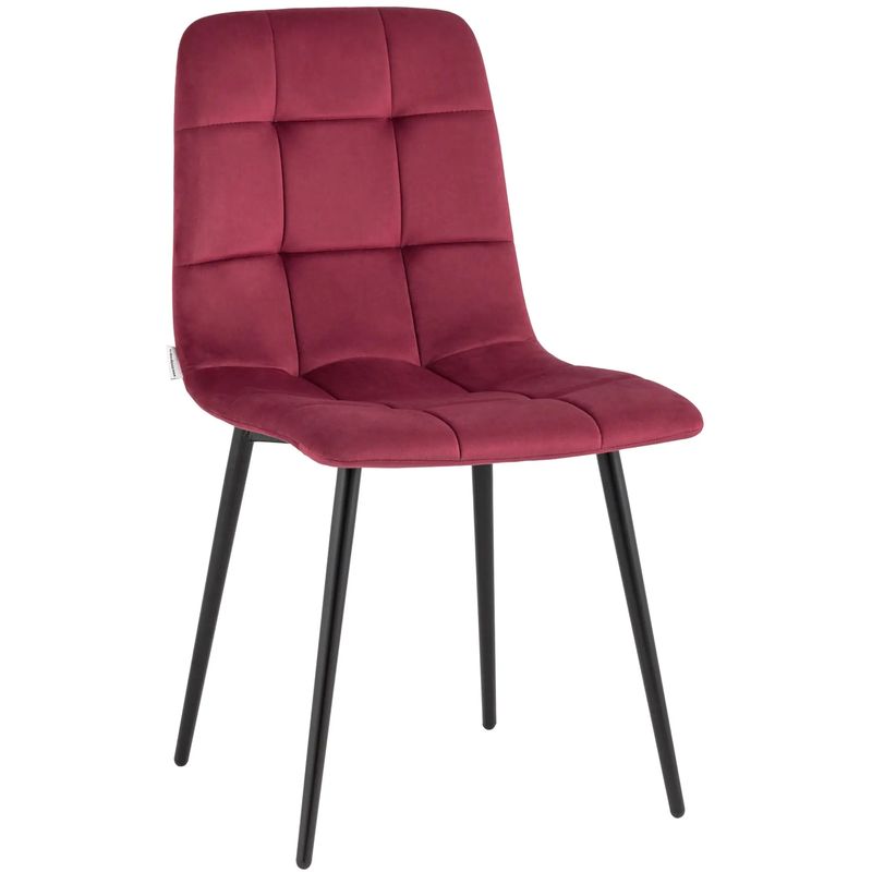 Стул NANCY Chair Малиновый Велюр Малиновый (Crimson) Черный Стул NANCY Chair Малиновый Велюр Малиновый (Crimson) Черный в Брянске | Loft Concept