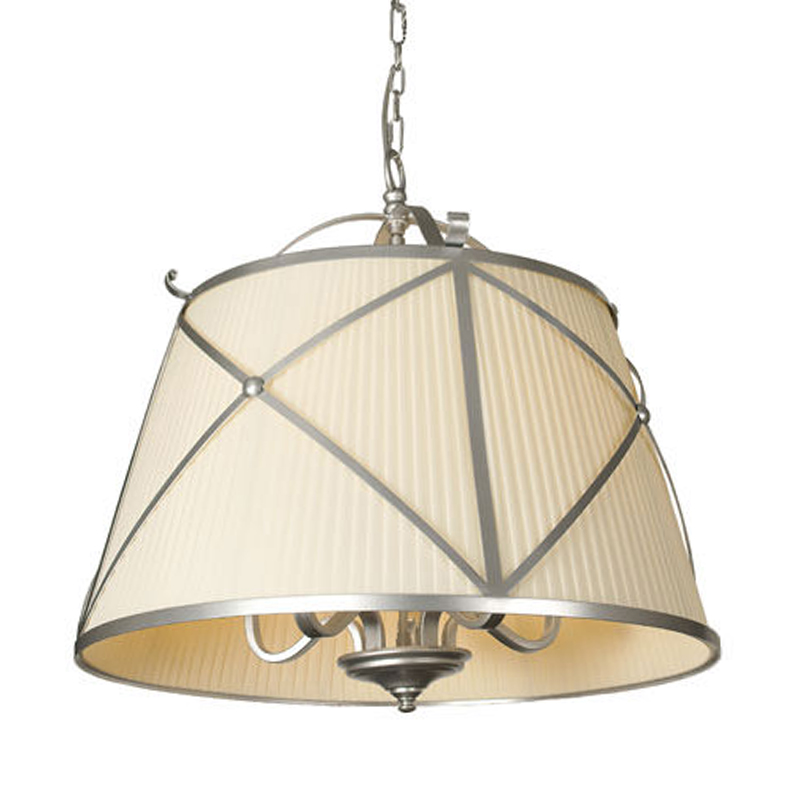 Люстра абажур Provence Lampshade Light Silver Chandelier Серебряный Бежевый Люстра абажур Provence Lampshade Light Silver Chandelier Серебряный Бежевый в Брянске | Loft Concept
