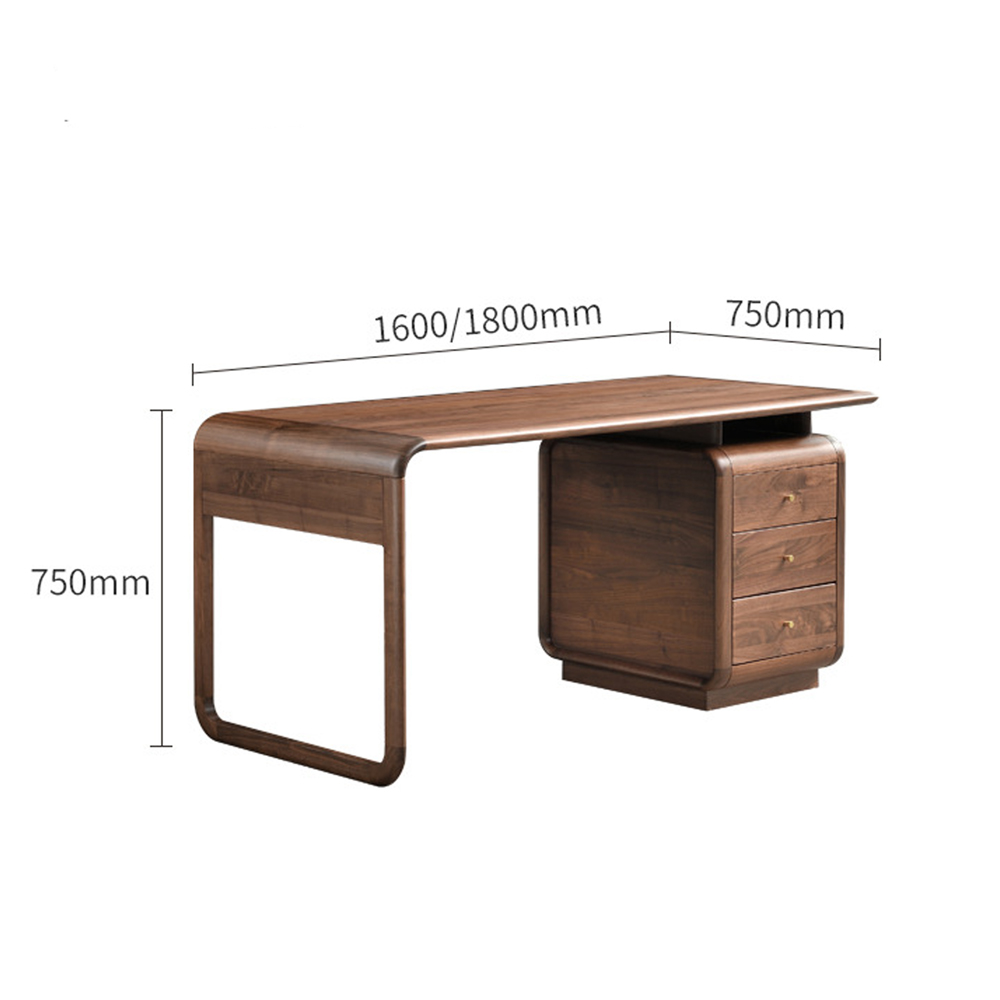 Стол рабочий округлой формы с 3-мя ящиками  Working Moonnut Table в Брянске