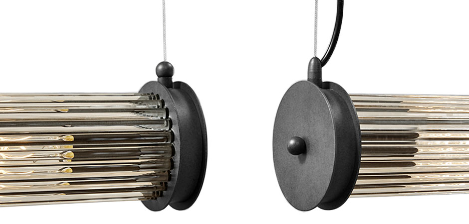Подвесной светильник Glass TUBE Pendant Black Подвесной светильник Glass TUBE Pendant Black - Loft-Concept в Брянске