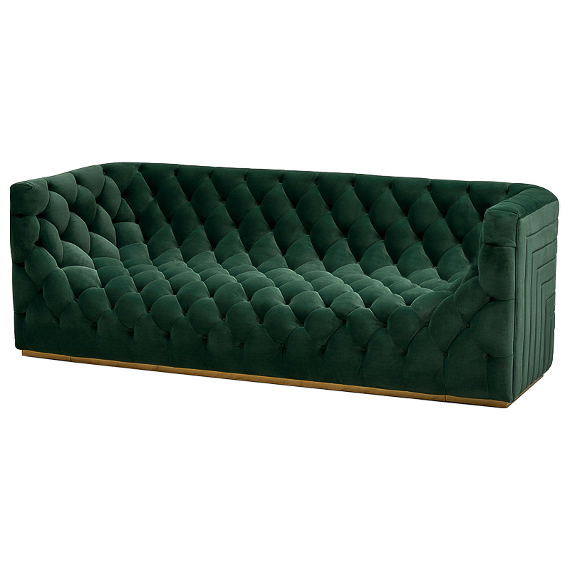 Диван велюровый Arwen Green Sofa Зелёный Зеленый Диван велюровый Arwen Green Sofa Зелёный Зеленый в Брянске | Loft Concept