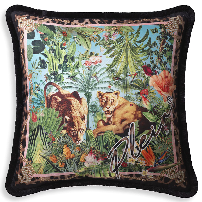 Подушка Philipp Plein Cushion Silk Exotic 70 x 70 Мульти в Брянске | Loft Concept 