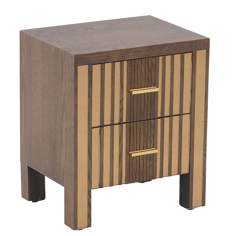 Тумба Aldin Nightstand Золотой Коричневый в Брянске | Loft Concept 