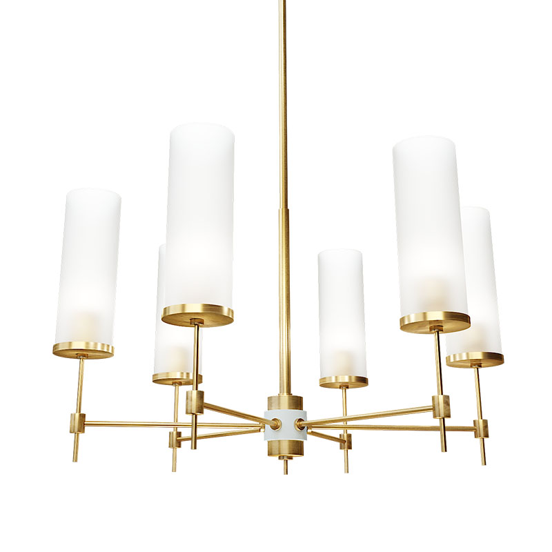 Люстра Дизайнерская Candle Holder из Сатинированной Латуни Латунь Белый Люстра Дизайнерская Candle Holder из Сатинированной Латуни Латунь Белый в Брянске | Loft Concept