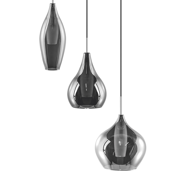 Люстра Candiano Smoke Triple Дымчатый (Smoke) Хром Люстра Candiano Smoke Triple Дымчатый (Smoke) Хром в Брянске | Loft Concept
