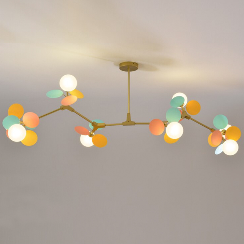 Люстра MATISSE Chandelier branch Золотой Белый Мульти Светло-серый Люстра MATISSE Chandelier branch Золотой Белый Мульти Светло-серый в Брянске | Loft Concept