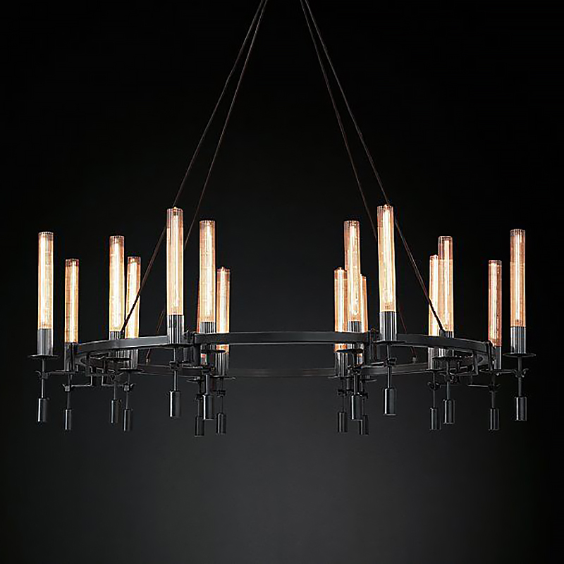 Люстра Restoration Hardware Fontanelle Chandelier black Черный Прозрачный Люстра Restoration Hardware Fontanelle Chandelier black Черный Прозрачный в Брянске | Loft Concept