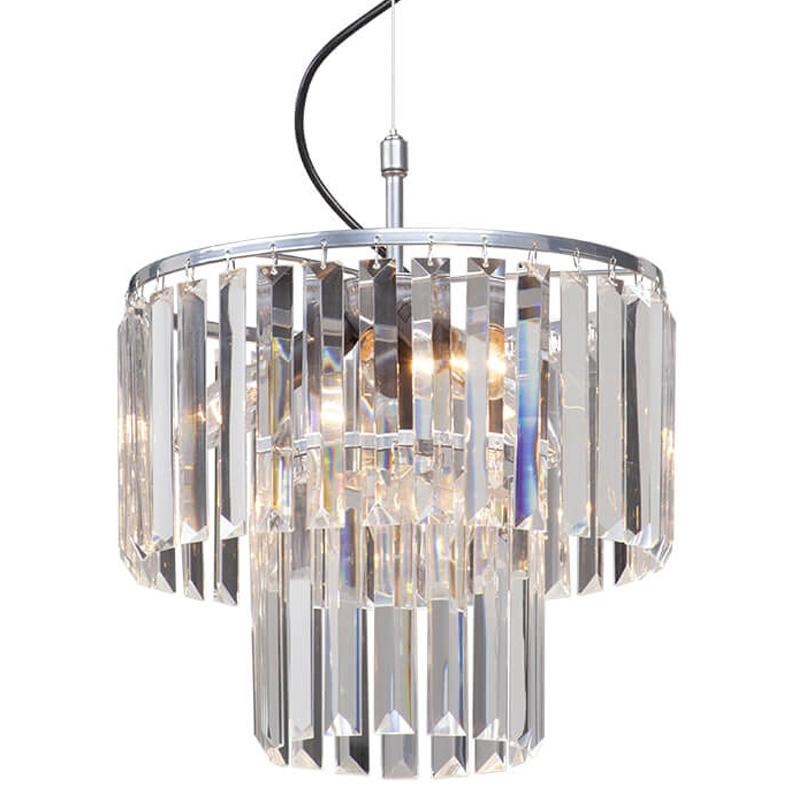 Люстра ODEON CLEAR GLASS 2-TIER Chrome прозрачное стекло D 31 Хром Люстра ODEON CLEAR GLASS 2-TIER Chrome прозрачное стекло D 31 Хром в Брянске | Loft Concept