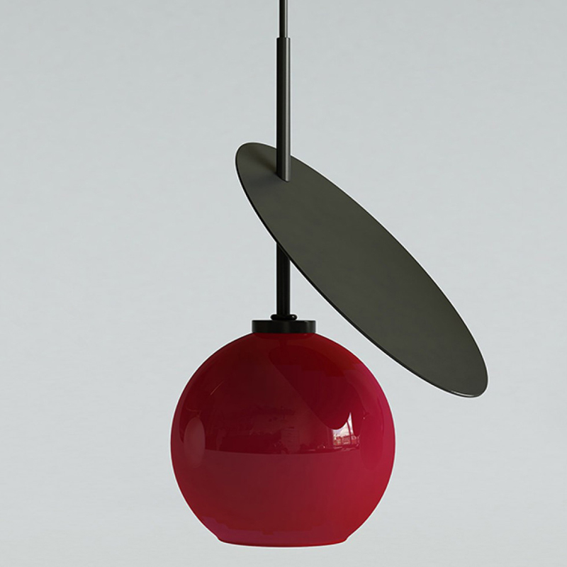 Подвесной светильник Cherry Pendant One Red Черный Красный Подвесной светильник Cherry Pendant One Red Черный Красный в Брянске | Loft Concept