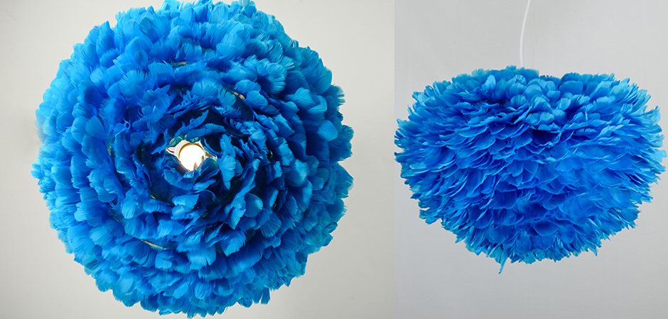 Люстра из перьев Plumage Blue Люстра из перьев Plumage Blue - Loft-Concept в Брянске
