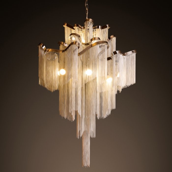 Люстра Ava Chain Atlantis Chandelier Хром Темный хром Золотой Люстра Ava Chain Atlantis Chandelier Хром Темный хром Золотой в Брянске | Loft Concept