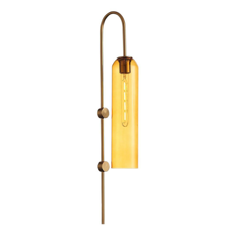 Бра ARTICOLO float Wall Sconce Amber Янтарный Латунь Бра ARTICOLO float Wall Sconce Amber Янтарный Латунь в Брянске | Loft Concept