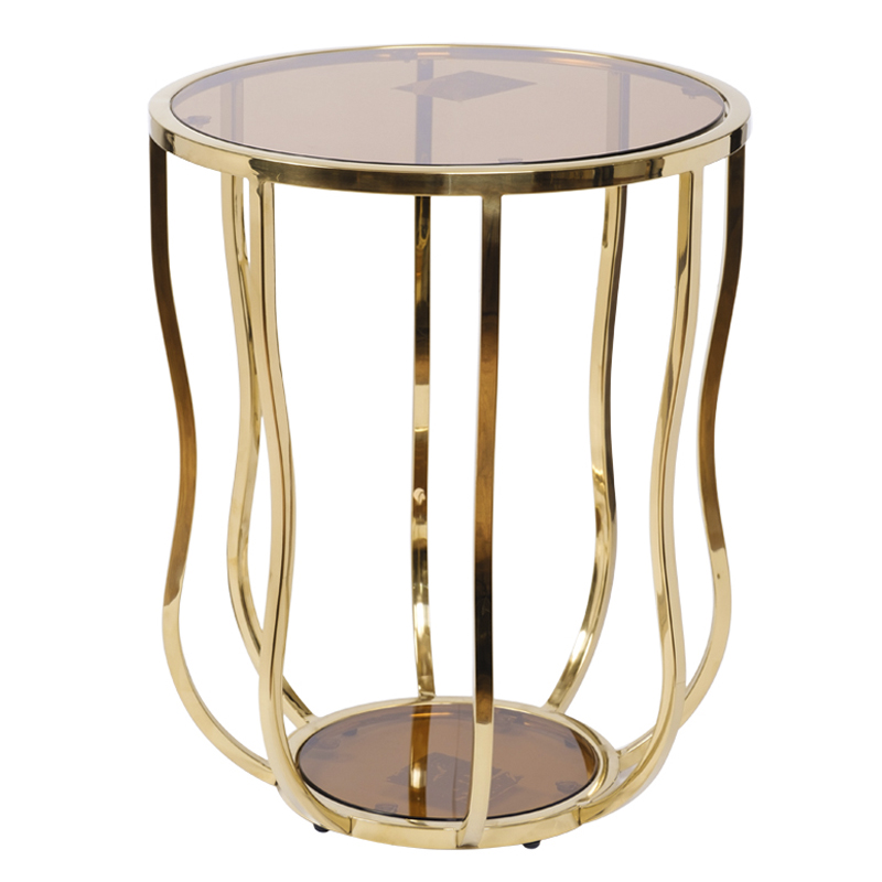 Приставной стол Fedric Side Table gold Глянцевое золото Приставной стол Fedric Side Table gold Глянцевое золото в Брянске | Loft Concept