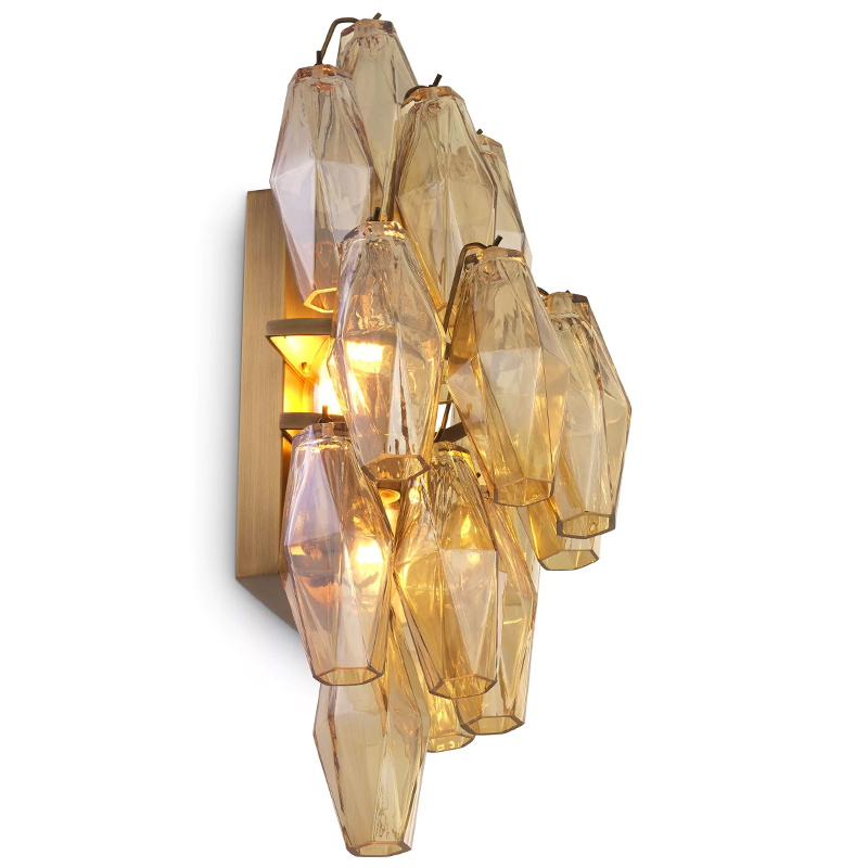 Бра Eichholtz Wall Lamp Benini Amber Латунь Янтарный Бра Eichholtz Wall Lamp Benini Amber Латунь Янтарный в Брянске | Loft Concept