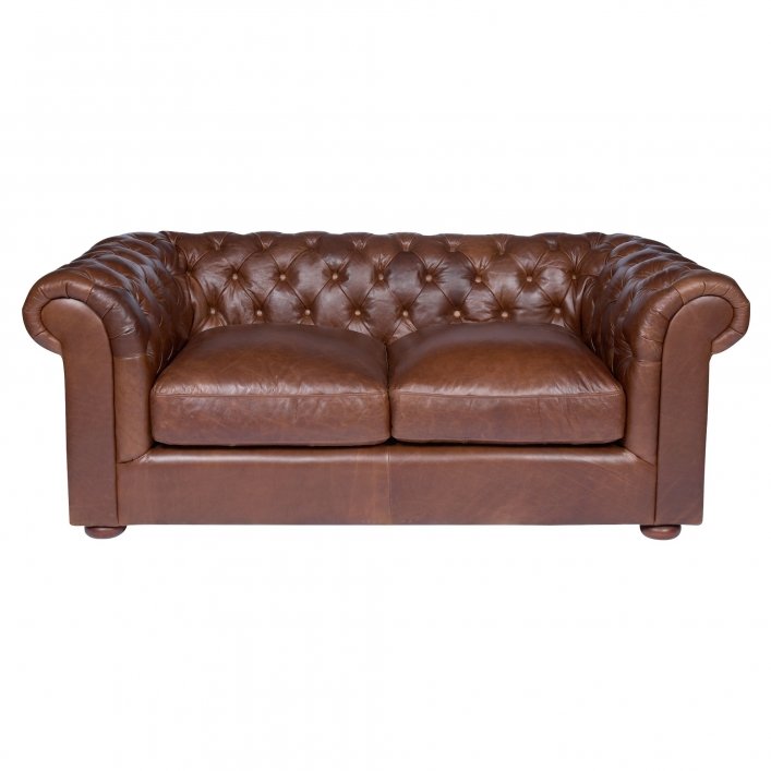 Диван Chesterfield 2 seats Коричневый Черный Диван Chesterfield 2 seats Коричневый Черный в Брянске | Loft Concept
