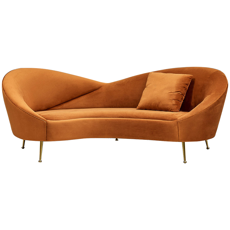 Диван Prudence Orange Sofa Оранжевый Золотой Диван Prudence Orange Sofa Оранжевый Золотой в Брянске | Loft Concept