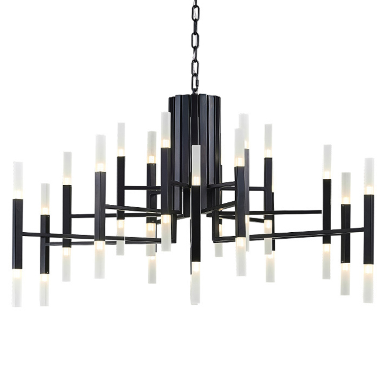 Люстра ALMA LIGHT BARCELONA Black Черный Белое матовое стекло Люстра ALMA LIGHT BARCELONA Black Черный Белое матовое стекло в Брянске | Loft Concept