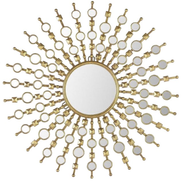 Зеркало Art Deco Sun Золотой Зеркало Art Deco Sun Золотой в Брянске | Loft Concept