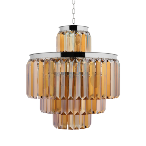 Люстра RH 1920s Odeon Smoke Chandelier 50/4 Янтарь (Amber) Хром Люстра RH 1920s Odeon Smoke Chandelier 50/4 Янтарь (Amber) Хром в Брянске | Loft Concept