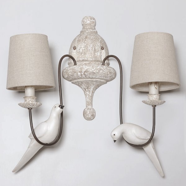 Бра Norman Bird Wall Lamp double ivory ( слоновая кость ) в Брянске | Loft Concept 