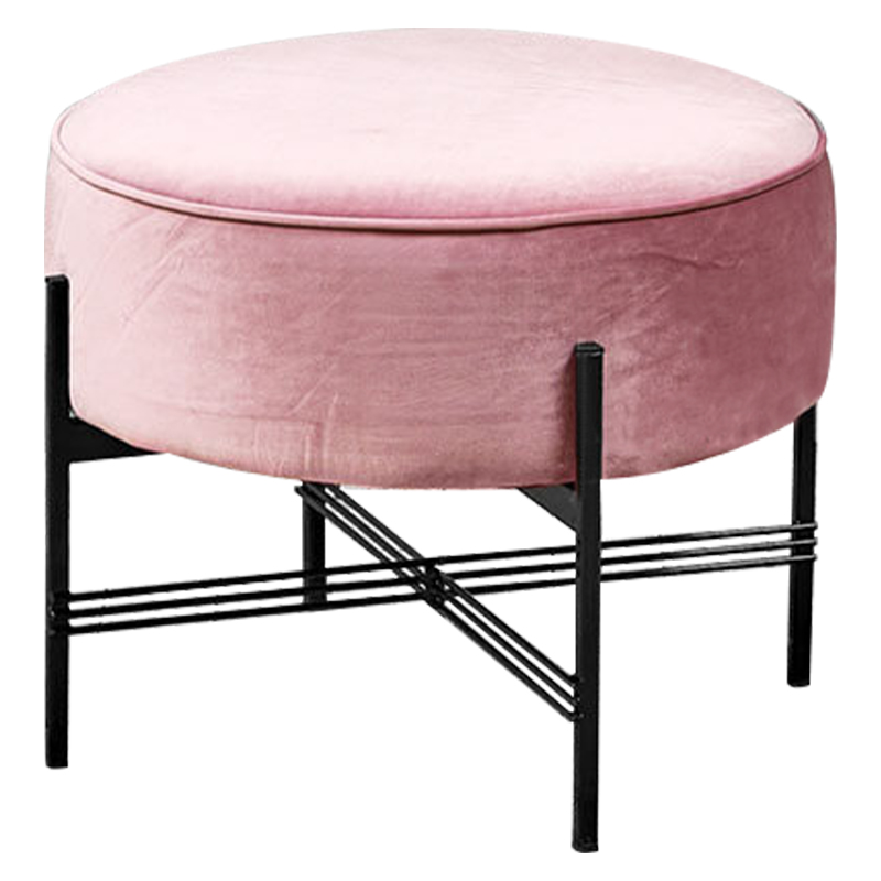 Пуф розовый велюровый Sanjay Velour Pouf Pink Дымчатая Роза Черный Пуф розовый велюровый Sanjay Velour Pouf Pink Дымчатая Роза Черный в Брянске | Loft Concept