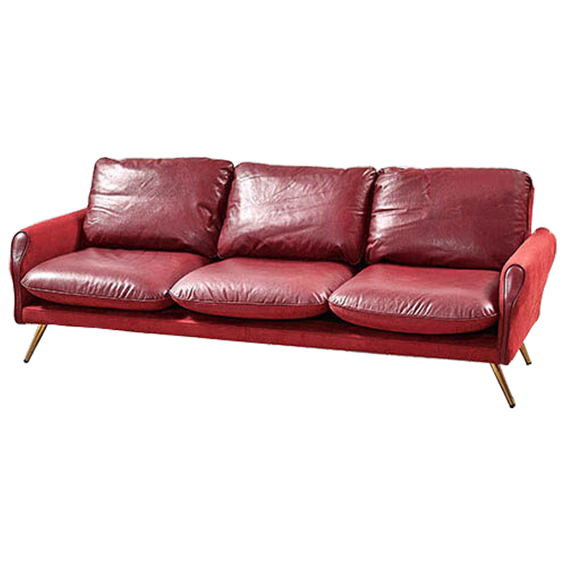 Диван Arnaldo Sofa Красный Золотой Диван Arnaldo Sofa Красный Золотой в Брянске | Loft Concept