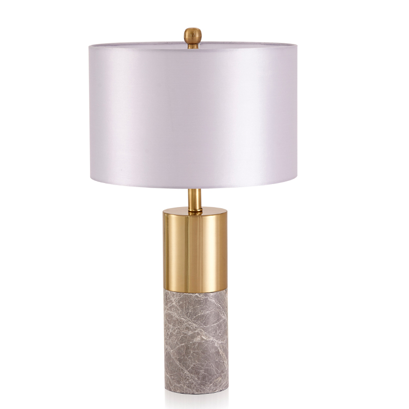 Настольная лампа ZOEY TABLE LAMP Gray base White shade Золотой Белый Серый Настольная лампа ZOEY TABLE LAMP Gray base White shade Золотой Белый Серый в Брянске | Loft Concept