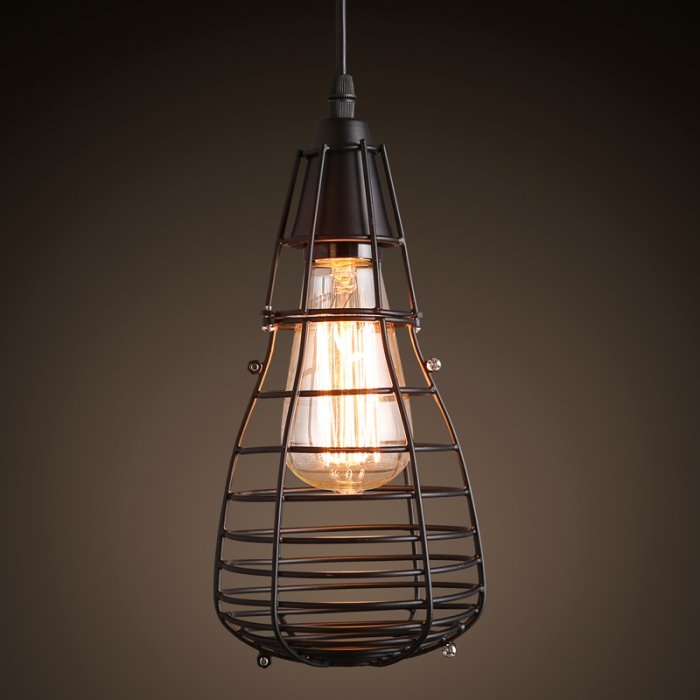 Подвесной светильник Pear Cage Pendant Черный Подвесной светильник Pear Cage Pendant Черный в Брянске | Loft Concept