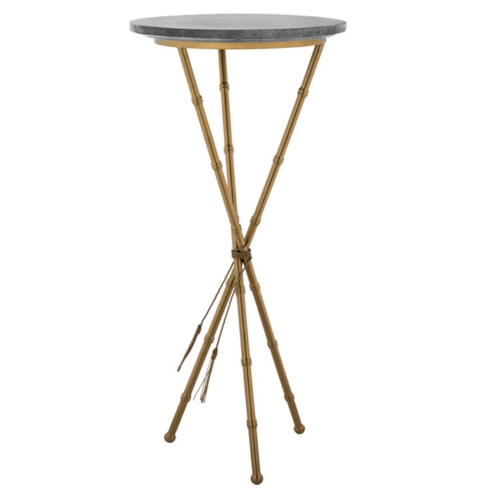 Green Stingray Skin Side Tables Gray Серый Золотой Green Stingray Skin Side Tables Gray Серый Золотой в Брянске | Loft Concept