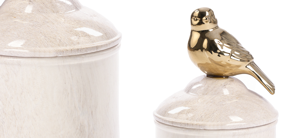 Ваза c крышкой Marble Bird Ваза c крышкой Marble Bird - Loft-Concept в Брянске