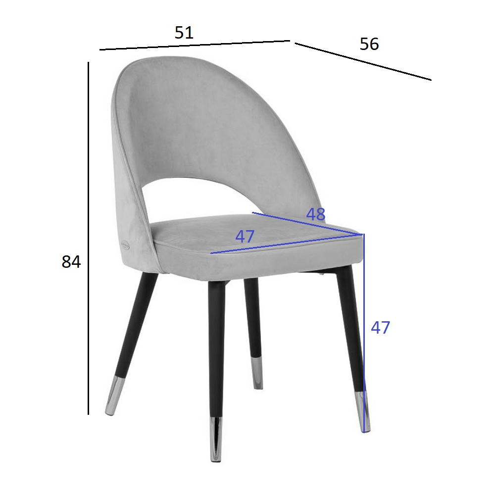Стул велюровый серо-бежевый Schelde Gray Beige в Брянске
