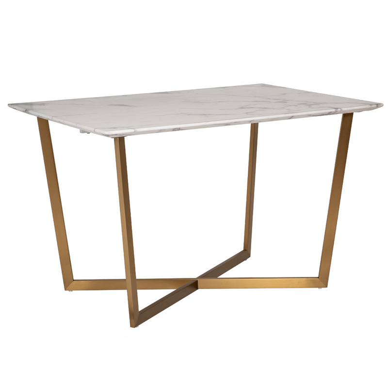 Обеденный стол Dining table Jacques White Белый Золотой Обеденный стол Dining table Jacques White Белый Золотой в Брянске | Loft Concept
