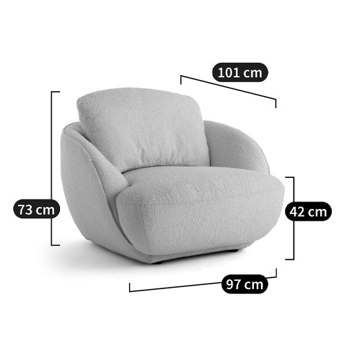 Полукруглое кресло из обивки меланж Halle Melange Armchair Полукруглое кресло из обивки меланж Halle Melange Armchair в Брянске