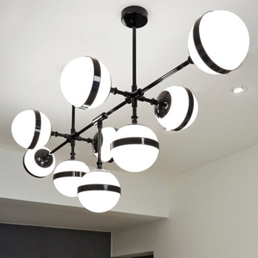 Люстра Peggy Futura suspension lamps Hangar Design Черный Молочный Люстра Peggy Futura suspension lamps Hangar Design Черный Молочный в Брянске | Loft Concept
