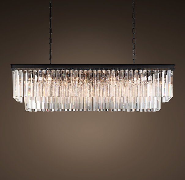 Люстра RH 1920s Odeon Clear Glass Fringe Blackiron 125 Черный Люстра RH 1920s Odeon Clear Glass Fringe Blackiron 125 Черный в Брянске | Loft Concept