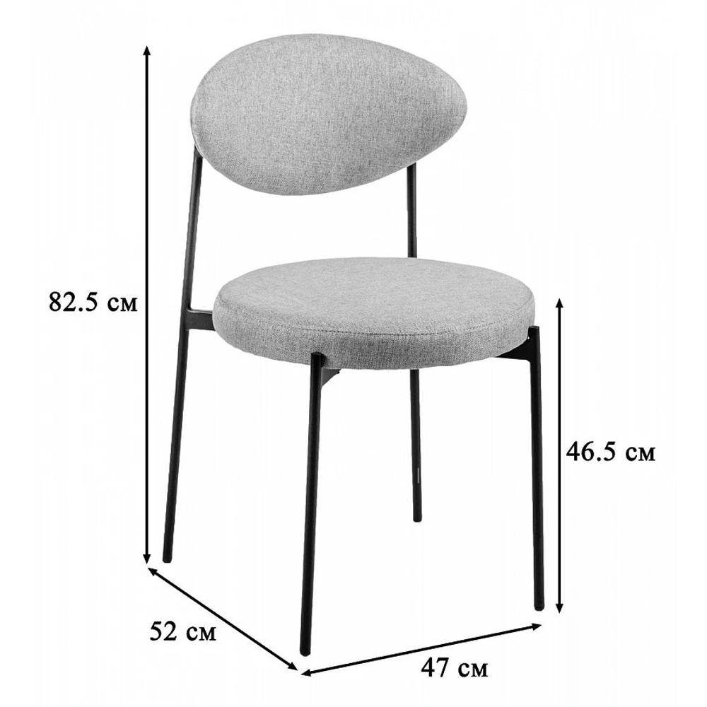 Стул металлический с мягкой спинкой и сиденьем из велюра Alfie Chair в Брянске