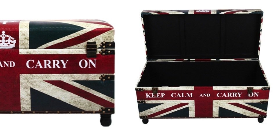 Сундук Union Jack Leather "Keep calm and..." - Loft-Concept в Брянске