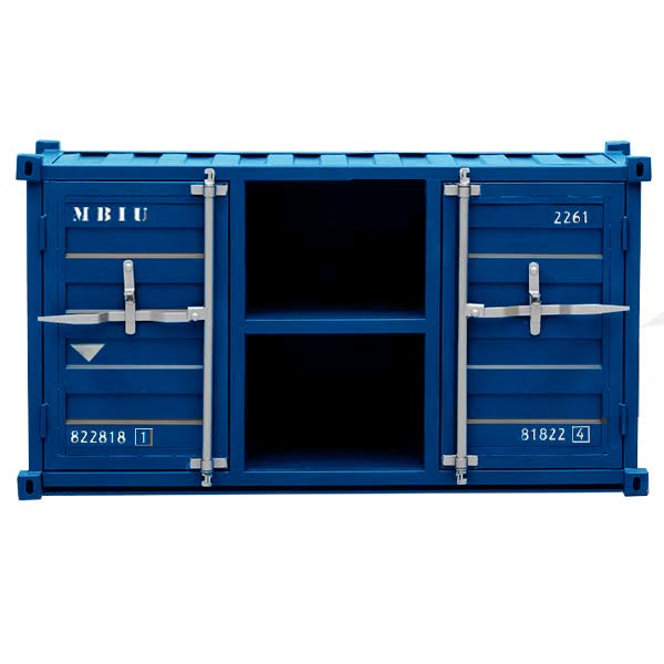 ТВ-тумба LOFT TV SEA CONTAINER синий металл Синий Серебряный ТВ-тумба LOFT TV SEA CONTAINER синий металл Синий Серебряный в Брянске | Loft Concept