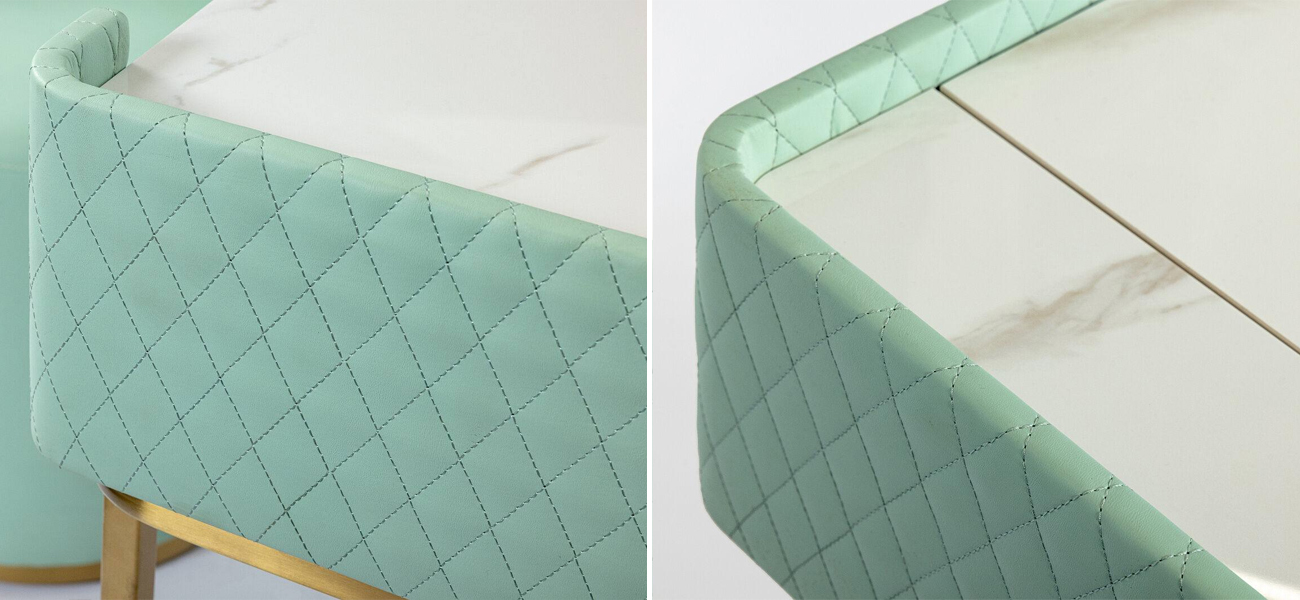 Туалетный столик в комплекте с пуфом Diassa Mint - фото №1