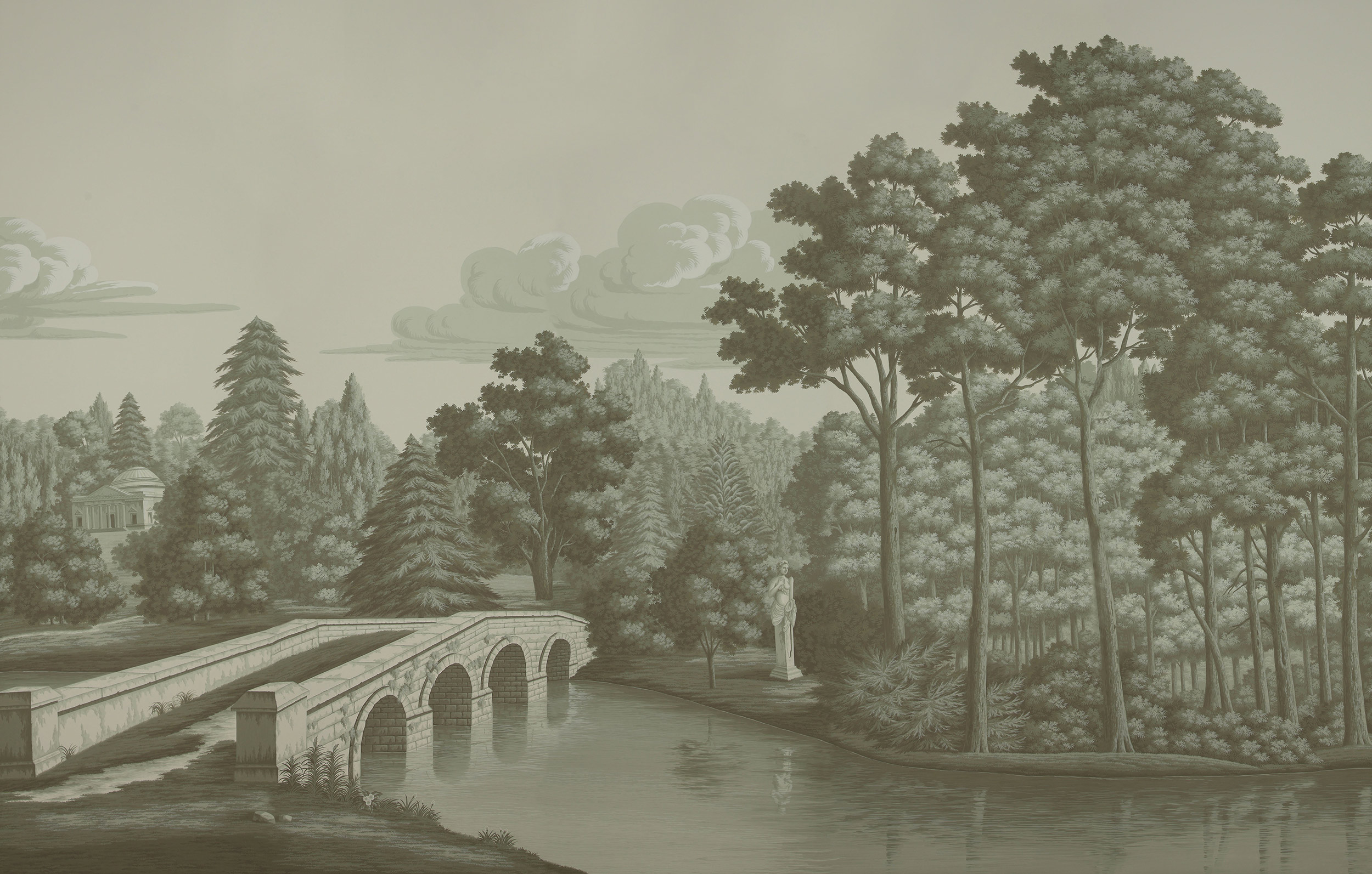 Обои ручная роспись English Landscape Crystal Grey on scenic paper Обои ручная роспись English Landscape Crystal Grey on scenic paper - постер Loft-Concept в Брянске