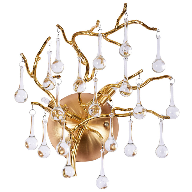 Бра Droplet Gold Wall Lamp Золотой Прозрачное Стекло Бра Droplet Gold Wall Lamp Золотой Прозрачное Стекло в Брянске | Loft Concept