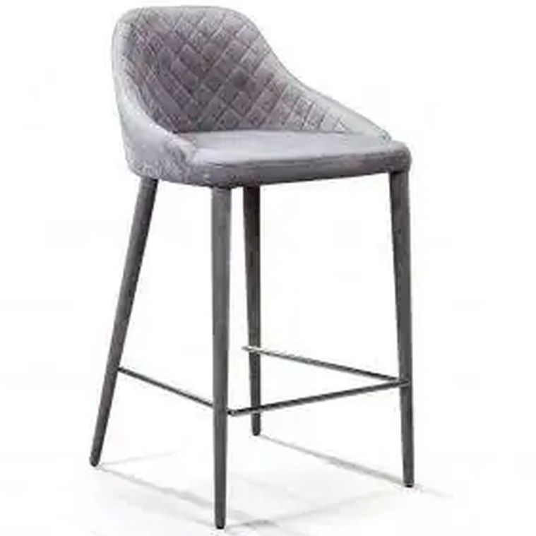 Стул Douglas Rhombus Bar stool Серый Велюр Светло-серый Стул Douglas Rhombus Bar stool Серый Велюр Светло-серый в Брянске | Loft Concept